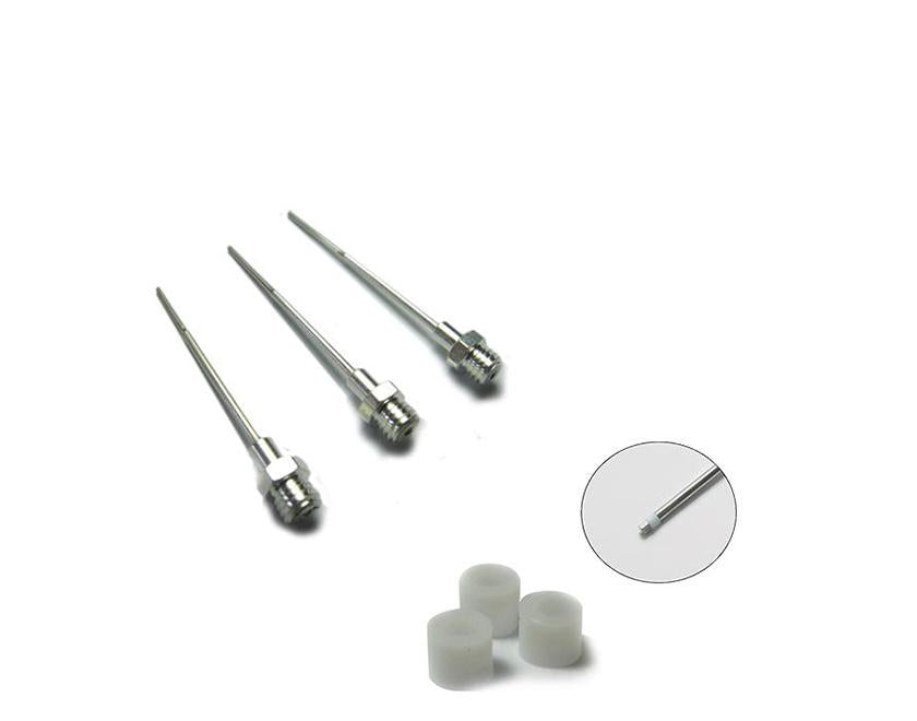 Gutta Easy Gutta gun 25 and 23 gauge tips. Zoom in on teflon rings.