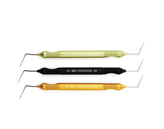 NIckel titanium DX-condenser endodontic obturation hand pluggers.