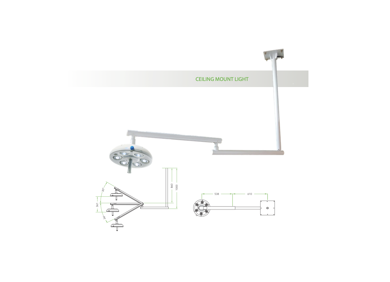 D6 HEXA : LED Dental Operatory Light D-CAM Cordless