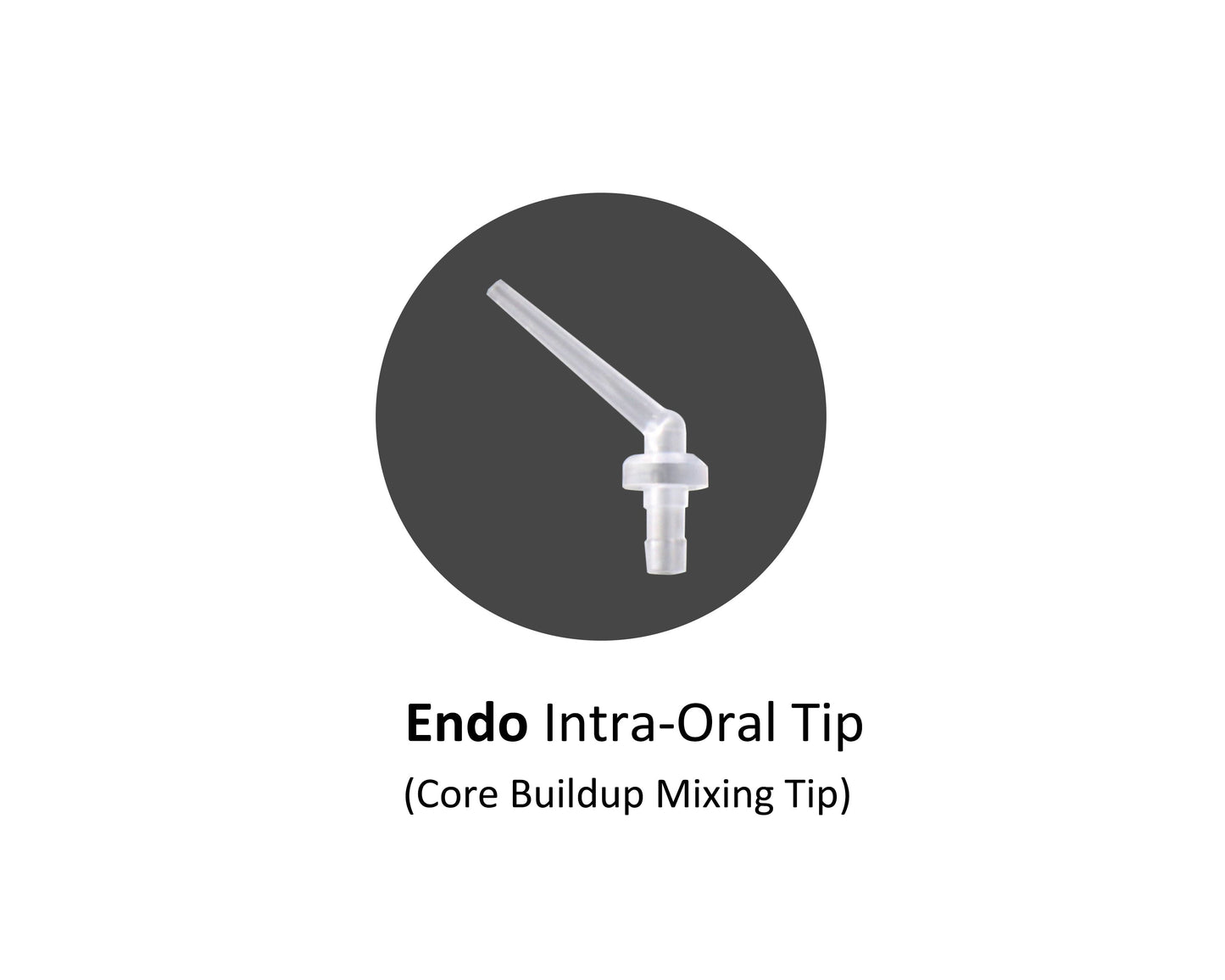 Endo inta oral tip for core buildup mixing tip. 